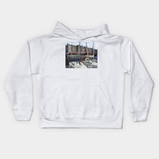 Honfleur France harbor Kids Hoodie